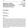 Suppression, denial, sublimation: Defending against the initial pains of very long life sentences